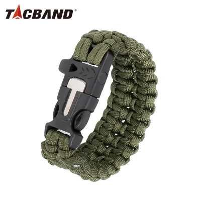 Accessori per la caccia Tacband Attrezzatura tattica Bracciale intrecciato in nylon paracord