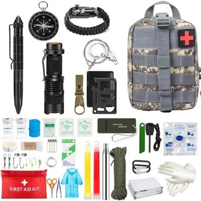 Esportazione di campeggio all'aperto alpinismo kit di strumenti multifunzione portatile attrezzatura di sopravvivenza in caso di terremoto attrezzatura di protezione personale kit di pronto soccorso